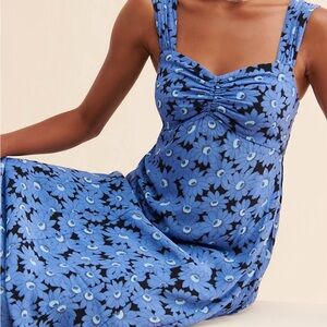 Free People Blue Floral Midi Dress